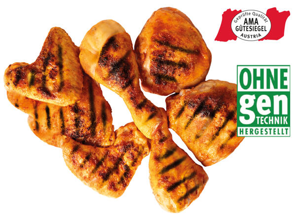 Frische Hendl-Grillplatte