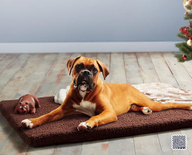 Bobble Fleece Memory Foam Pet Bed