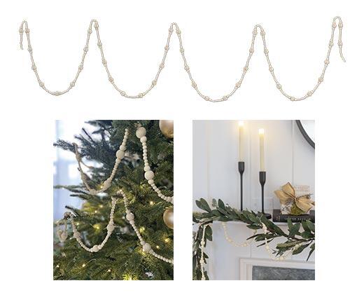 Merry Moments 
 Holiday Wooden Beaded Garland