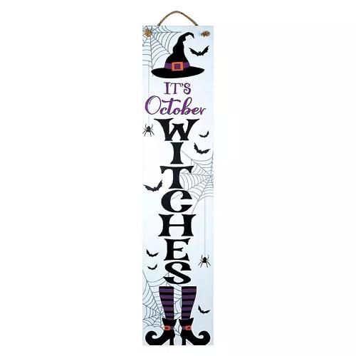 47" Tall Fall Reversible Porch Sign - Fall/Witches