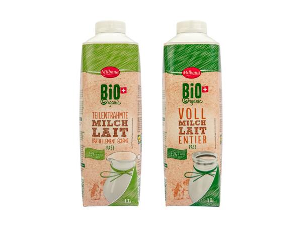 Lait entier/​lait demi-écrémé bio