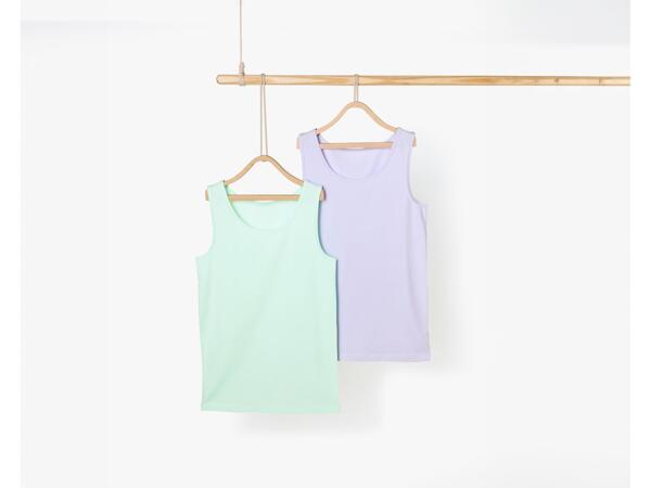 Girls' vests, 2 pieces