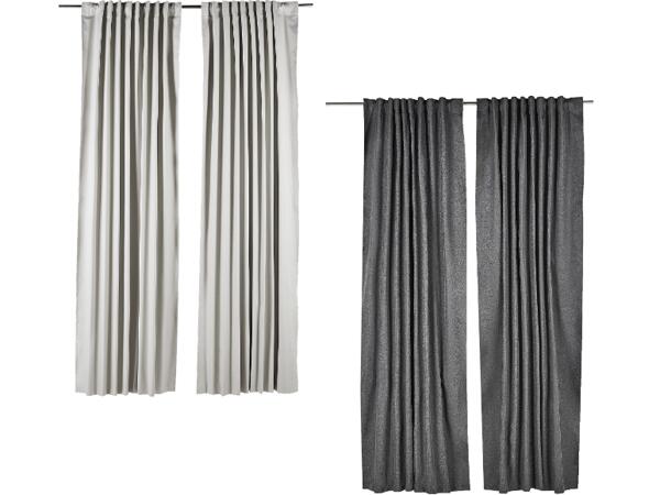 Mörkläggningsgardiner, 2-pack