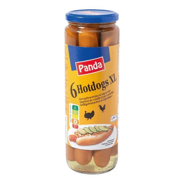 PANDA(R) Saucisses hot-dog, 6 pcs