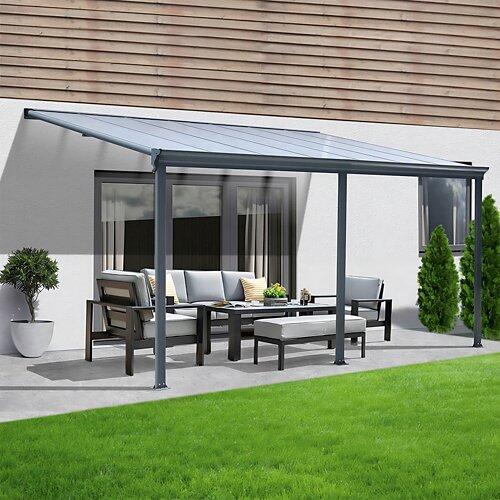 HOME DELUXE Terassenüberdachung Solis, grau, 495x303