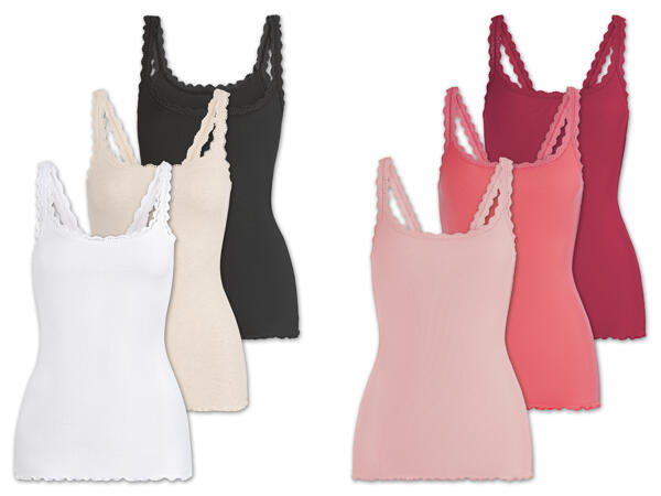 Damen Ripptop, 3 Stück