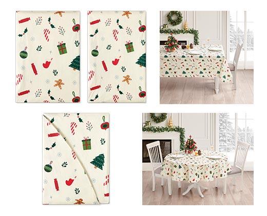 Merry Moments Vinyl Tablecloth