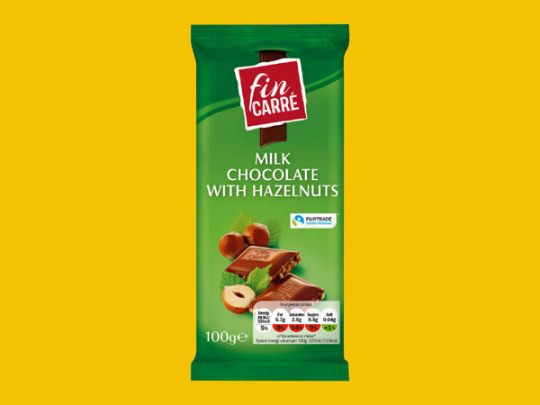 Finn Carré Milk Chocolate with Hazelnuts