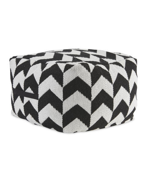 Black/White Chevron Bean Cube