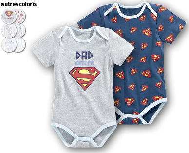 Body pour bébés SUPERMAN™//SNOOPY & HIS SISTER BELLE™/SUPERGIRL™/PEANUTS(R)