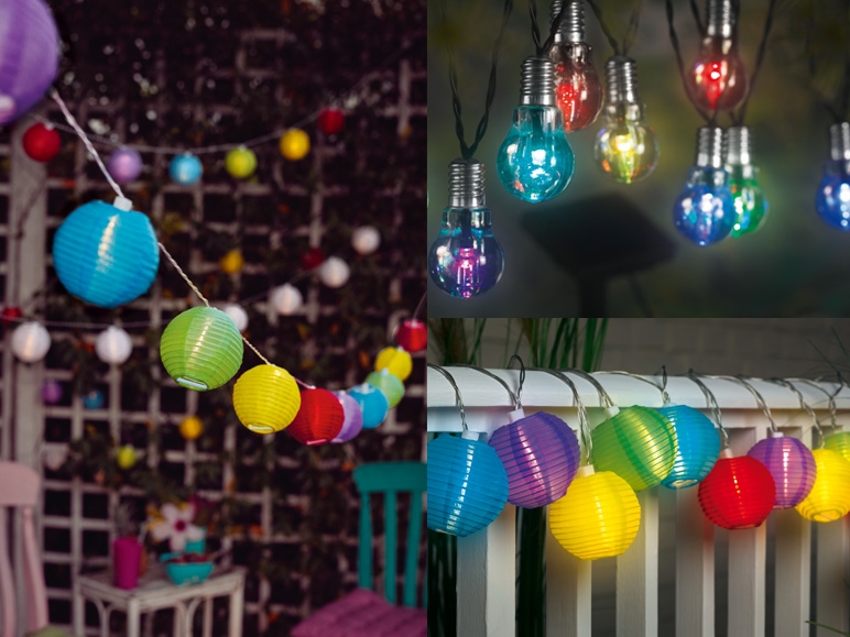 MELINERA(R) Solar LED-Sommerlichterkette