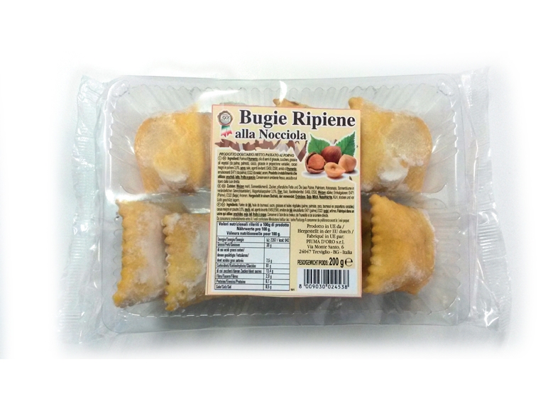 Carnival "Bugie" filled with Hazelnut Cream