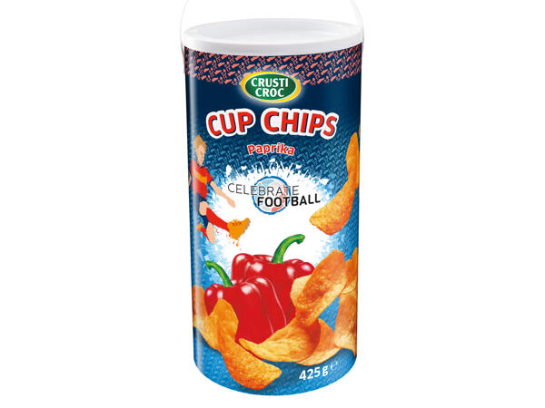 Paprika-Chips im Eimer