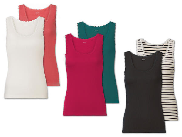 Damen Ripptop, 2 Stück