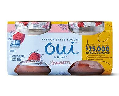 Oui 
 Vanilla or Strawberry French Style Yogurt 4 pk