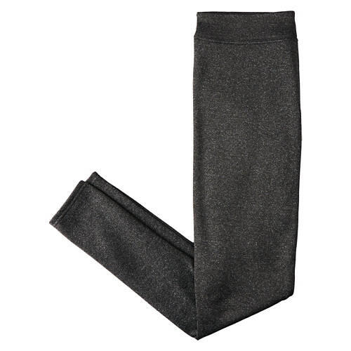 Ladies Fleece Lined Leggings - Dark Gray, M