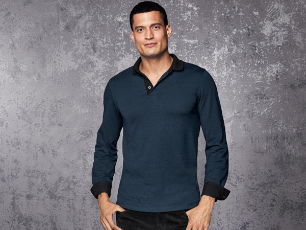 Herren Langarm-Poloshirt