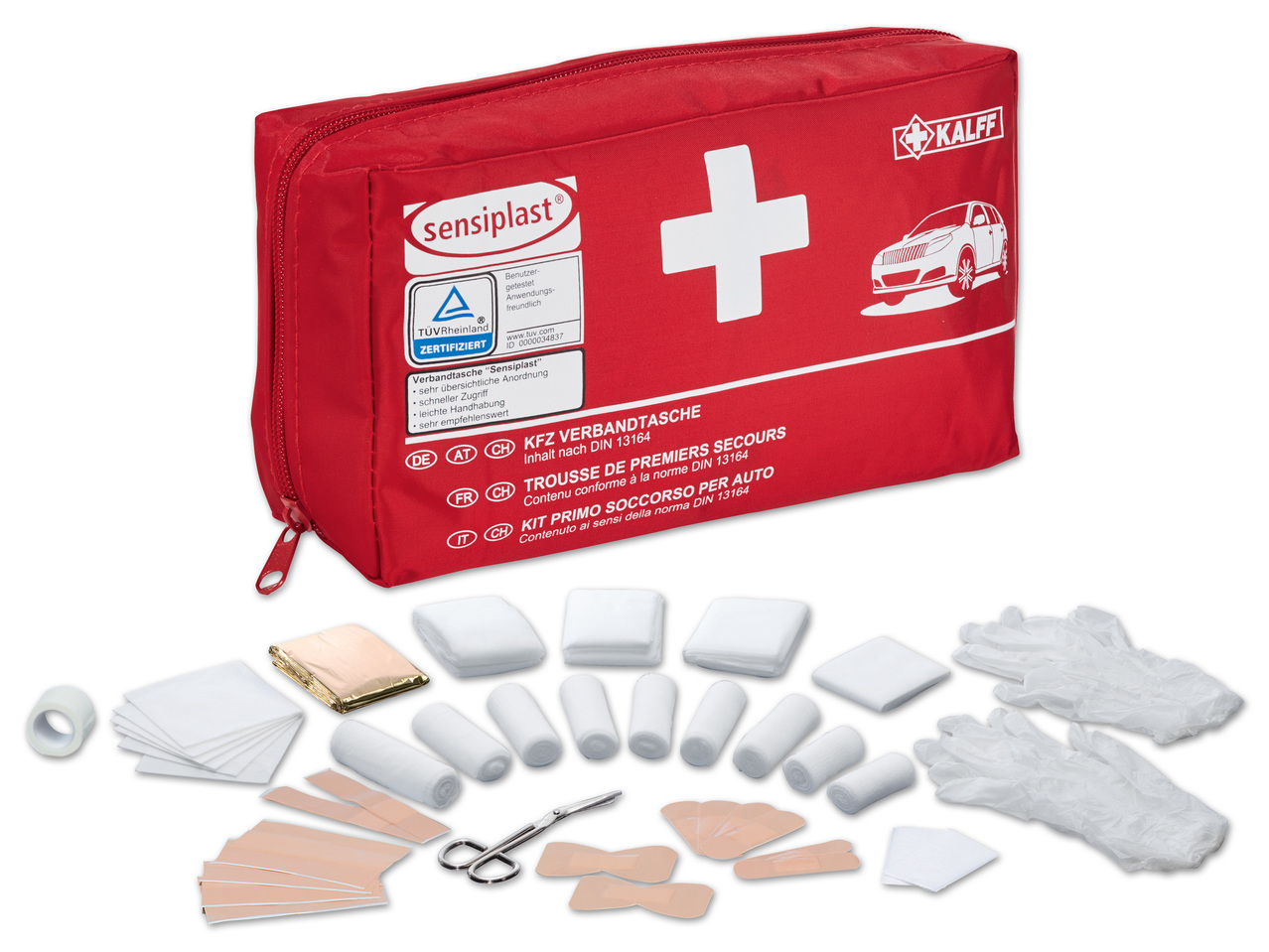 SENSIPLAST(R)/KALFF(R) Kfz-Verbandtasche, 44-teilig