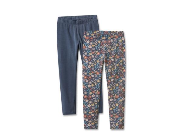Girls' leggings, 2 pairs