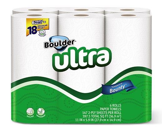 Boulder 
 6 Triple Roll Paper Towels