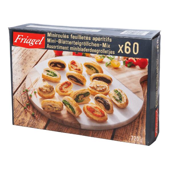 Minirouleaux feuilletés, 60 pcs