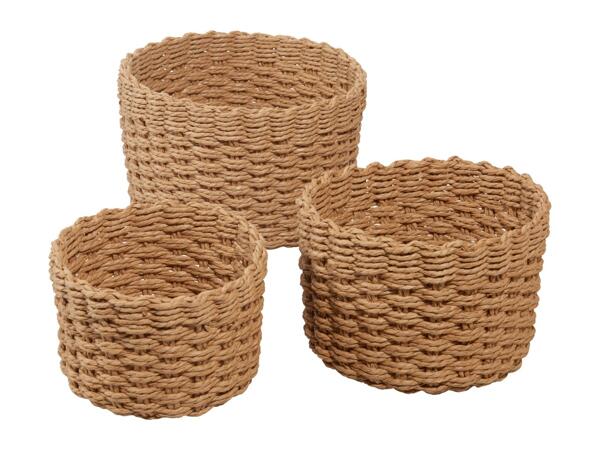 Livarno Home Storage Baskets - Set of 3 - Round