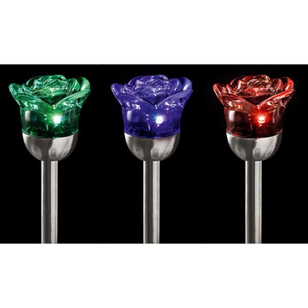 LED-Solar-Gartenstecker "Rose"