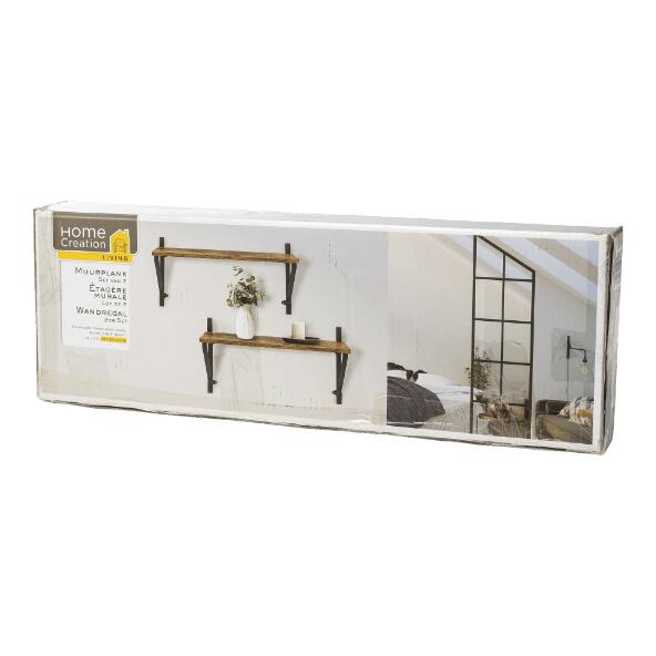 HOME CREATION LIVING(R) 				Wandgarderobe oder Set von 2 Wandregalen