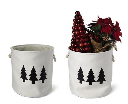 Huntington Home 
 Holiday Canvas Bins