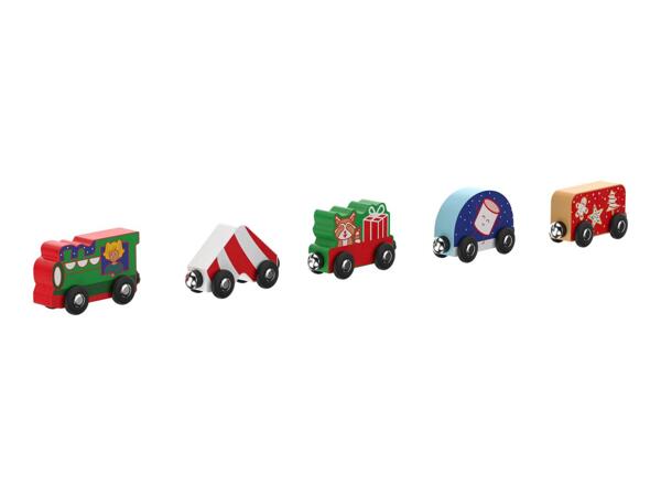 Wooden Christmas Train Set - 5 Piece Set