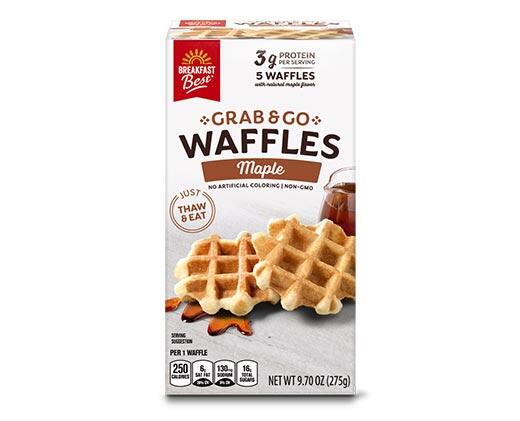 Breakfast Best 
 Maple Syrup or Milk Chocolate Grab & Go Waffles