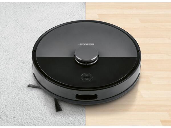 Self-emptying robot vacuum cleaner