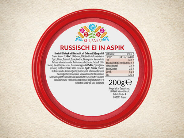 KULJANKA Russisch Ei