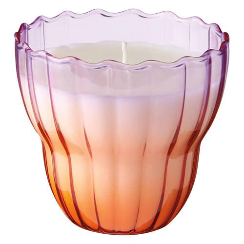 Two Tone Glass Candle - White Sands