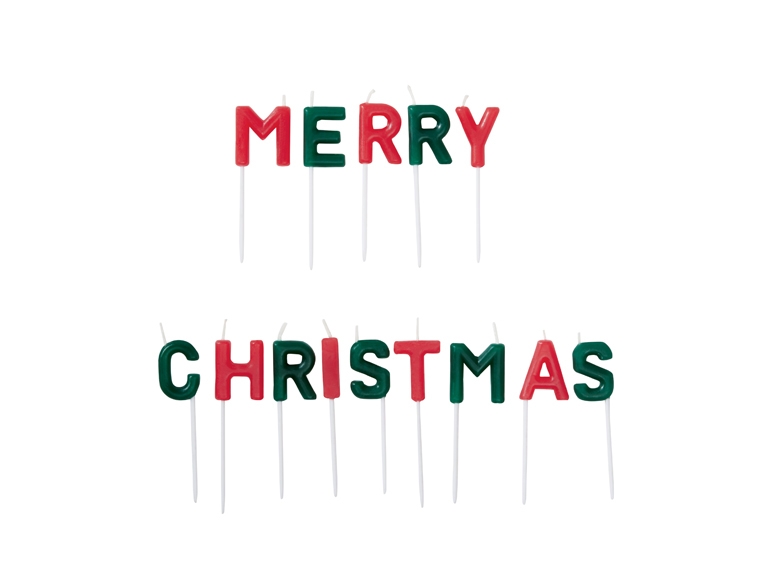 "Merry Christmas" Candles