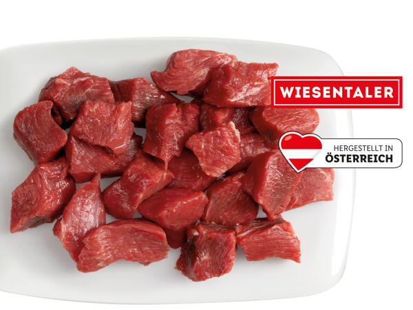 Frisches Rindsgulaschfleisch