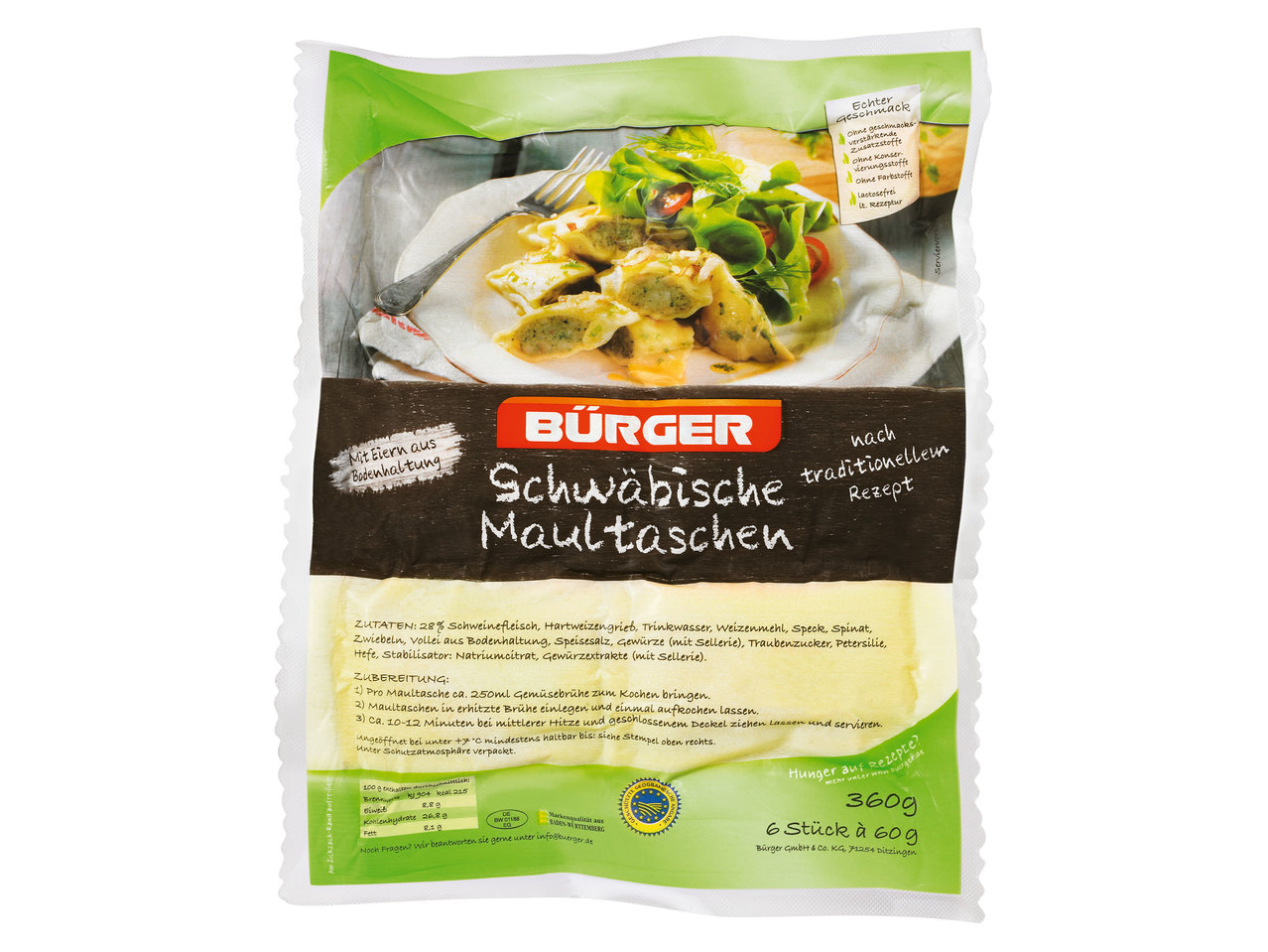 BÜRGER Schwäbische Maultaschen