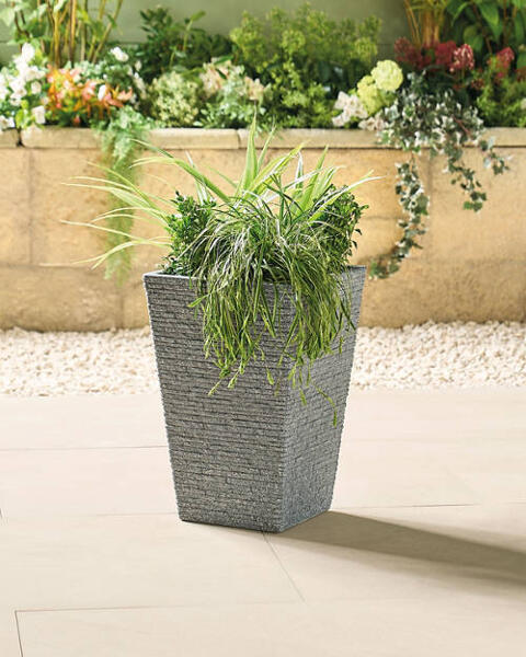 Slate Effect Tall Planter