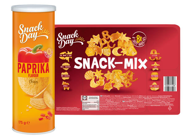 Stapelchips oder Snack-Mix