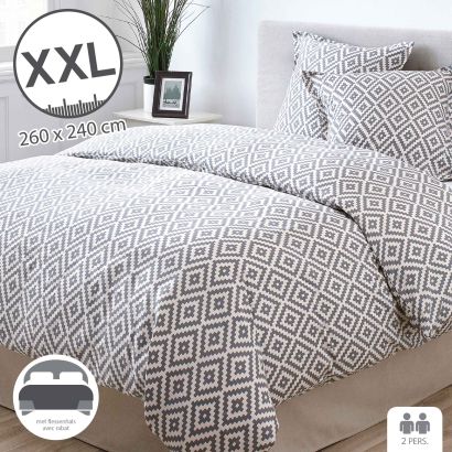 Satijnen dekbedovertrek XXL, 2 pers.