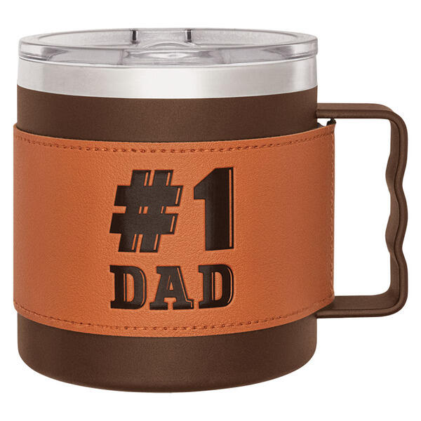 Crofton Brown #1 Dad Leather Wrapped Mug