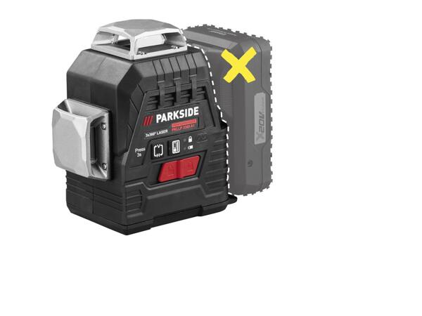 Cordless cross line laser