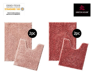 Microfibre 2 Piece Bath Mat Set