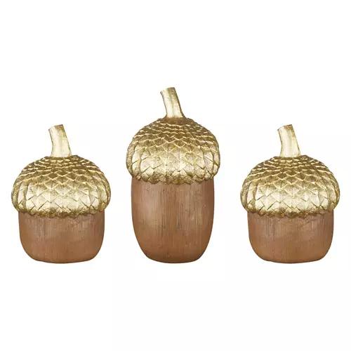Set of 3 - Gold Top Acorns