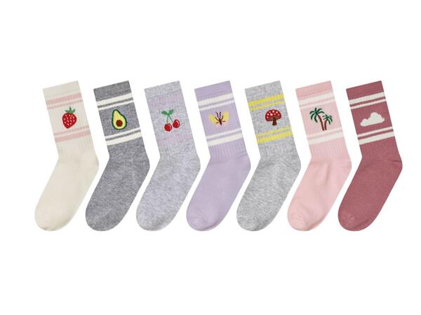 Girls' socks, 7 pairs