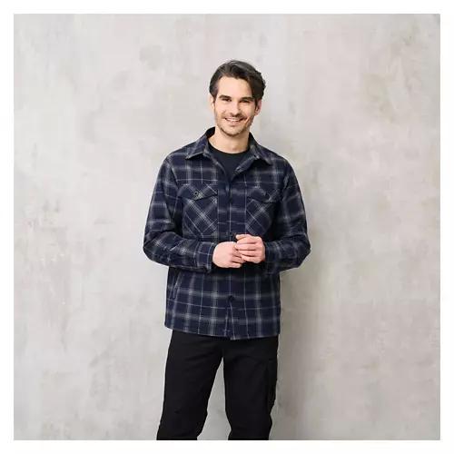 Men's Flannel Shirt Jacket - Navy, L