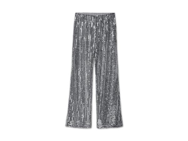 Damen Pailletten-Hose