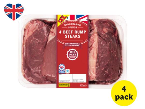 Birchwood XXL 4 British Beef Rump Steaks