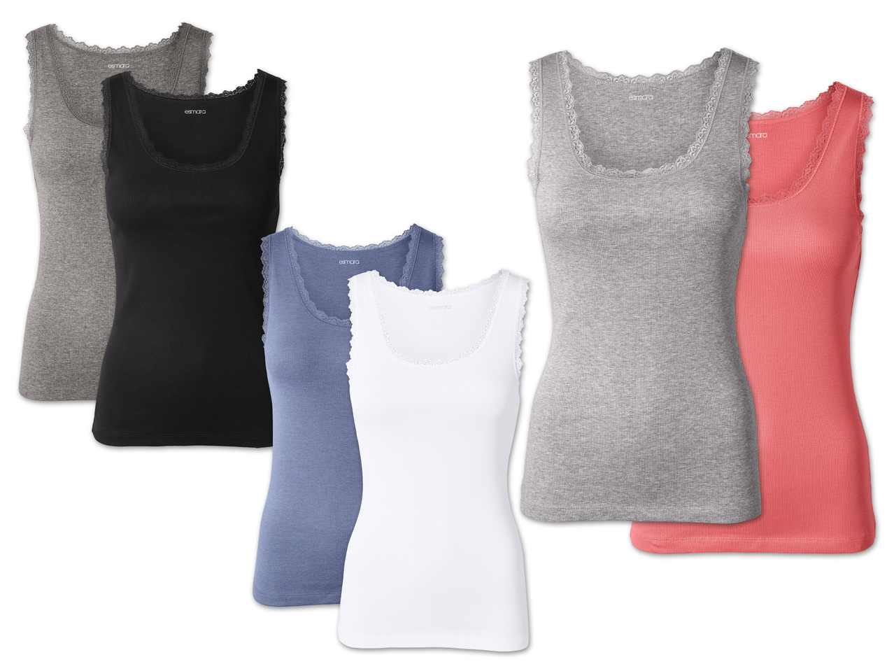 ESMARA(R) Damen Ripptop, 2 Stück1