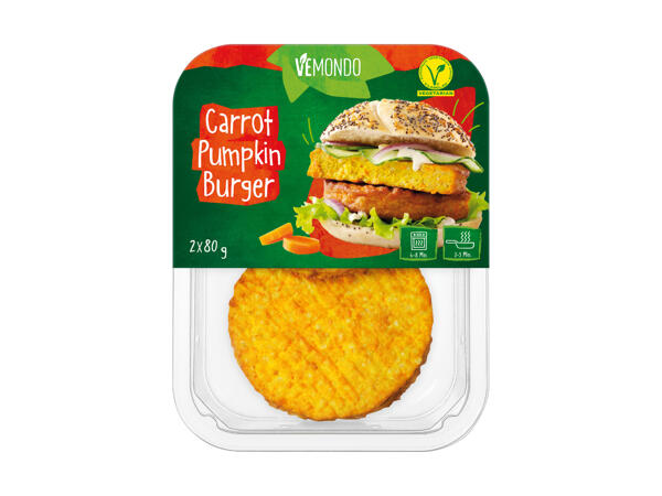 Burger de carottes et de courges